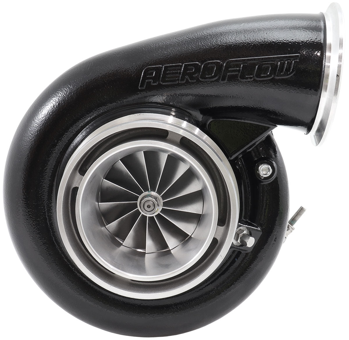 Aeroflow BOOSTED 8082 V-BAND 1.28 Turbocharger 1600HP, Hi Temp Black Finish - AF8005-4206BLK AF8005-4206BLK