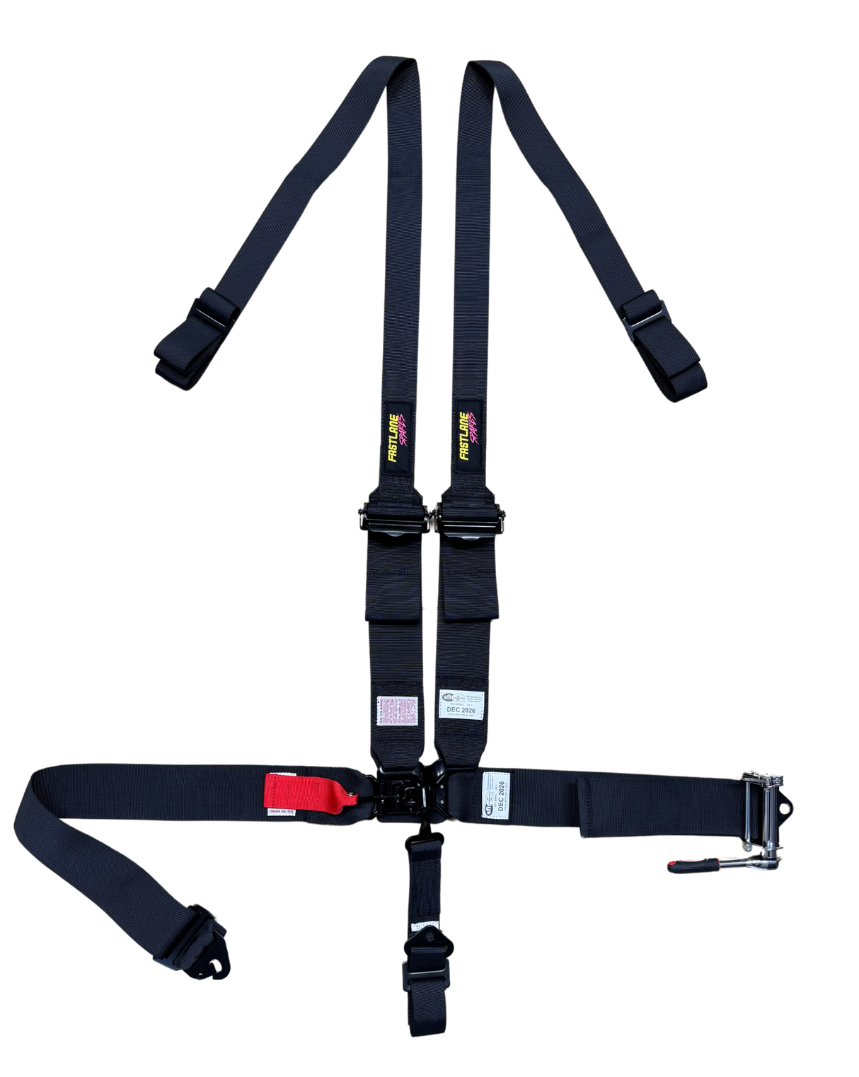 Fast Lane Ratchet Harness Belts 2" Shoulder, 3" Lap SFI