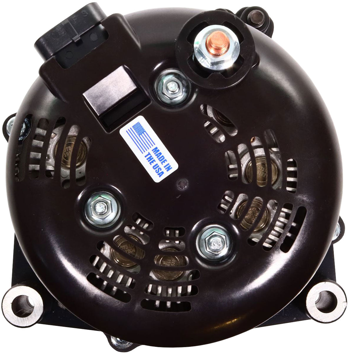 Mechman Billet Elite Series 370 Amp Alternator, Black Finish - MMB8206370B