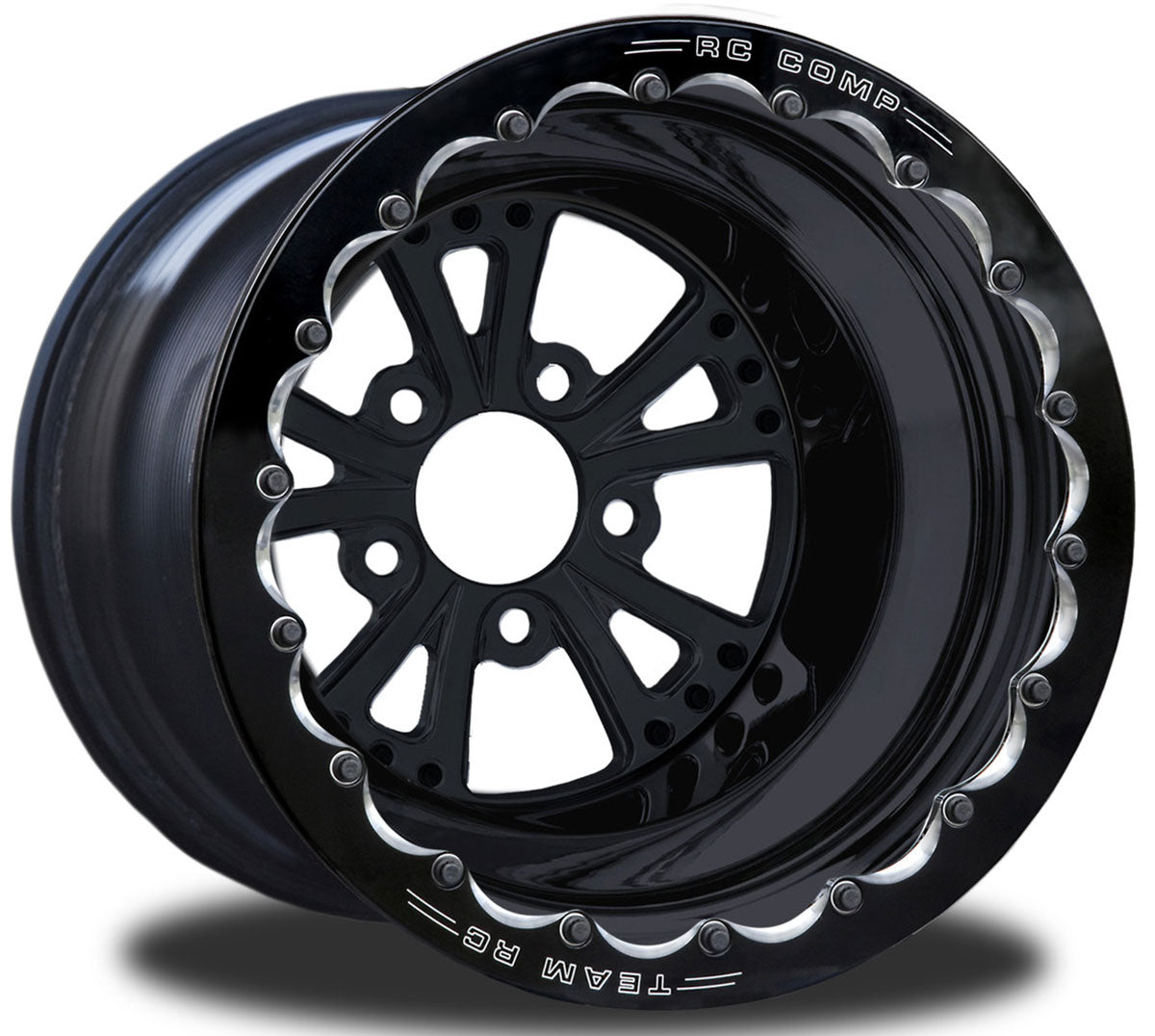 RC Comp Torx 15" x 9" Rear Wheel, Black with Eclipse Finish - RCCSC401P1E-01E RCCSC401P1E-01E