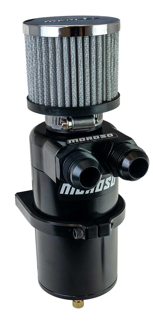 Moroso Billet Breather/Catch Can, Black - MO85416 MO85416