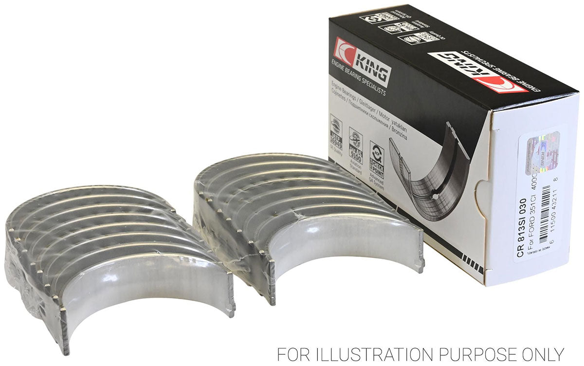 King SI Series Conrod Bearing Set, .020" Suit Ford 302-351 Cleveland (KBCR813SI 020) KBCR813SI 020