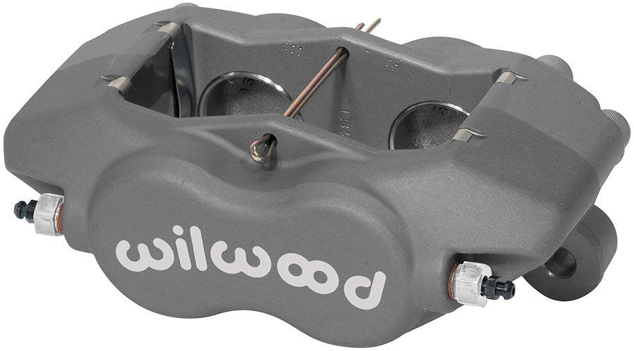 Wilwood 4 Piston Lug Mount Forged Billet Dynalite Caliper (Grey) 1.38"/1.38" Bore Size, 0.38" Disc Width, 7112 Pad Plate (WB120-16743) WB120-16743