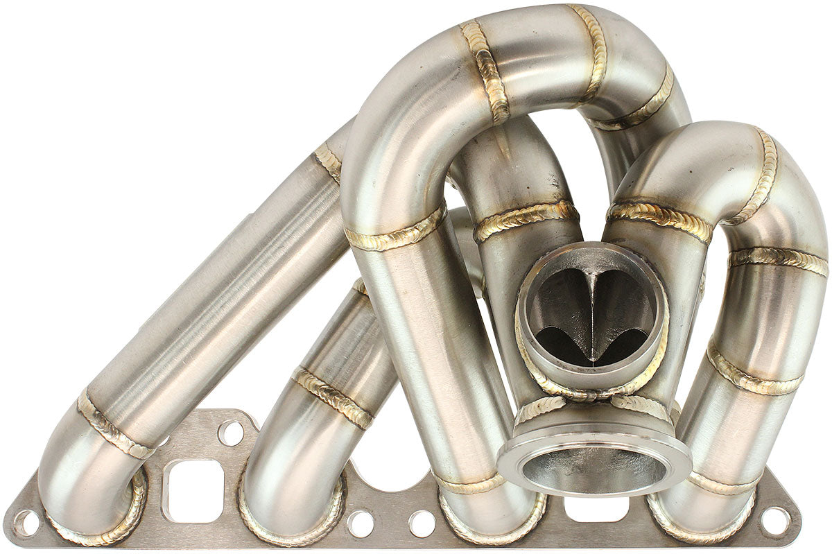 Aeroflow Boosted Nissan SR20 V-Band Low Mount Stainless Steel Turbo Manifold - AF8405-7005 AF8405-7005