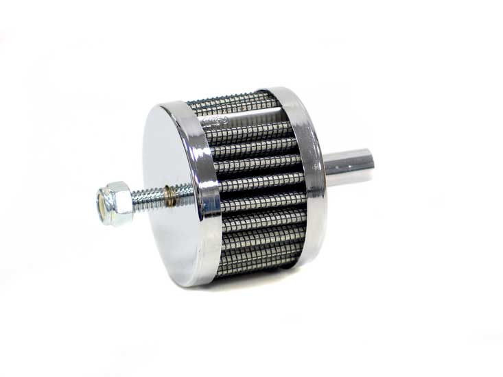 K&N PUSH-IN VENT FILTER 3/8" (2" O.D, 1-1/2" HIGH) CHROME TOP - KN62-1090 KN62-1090