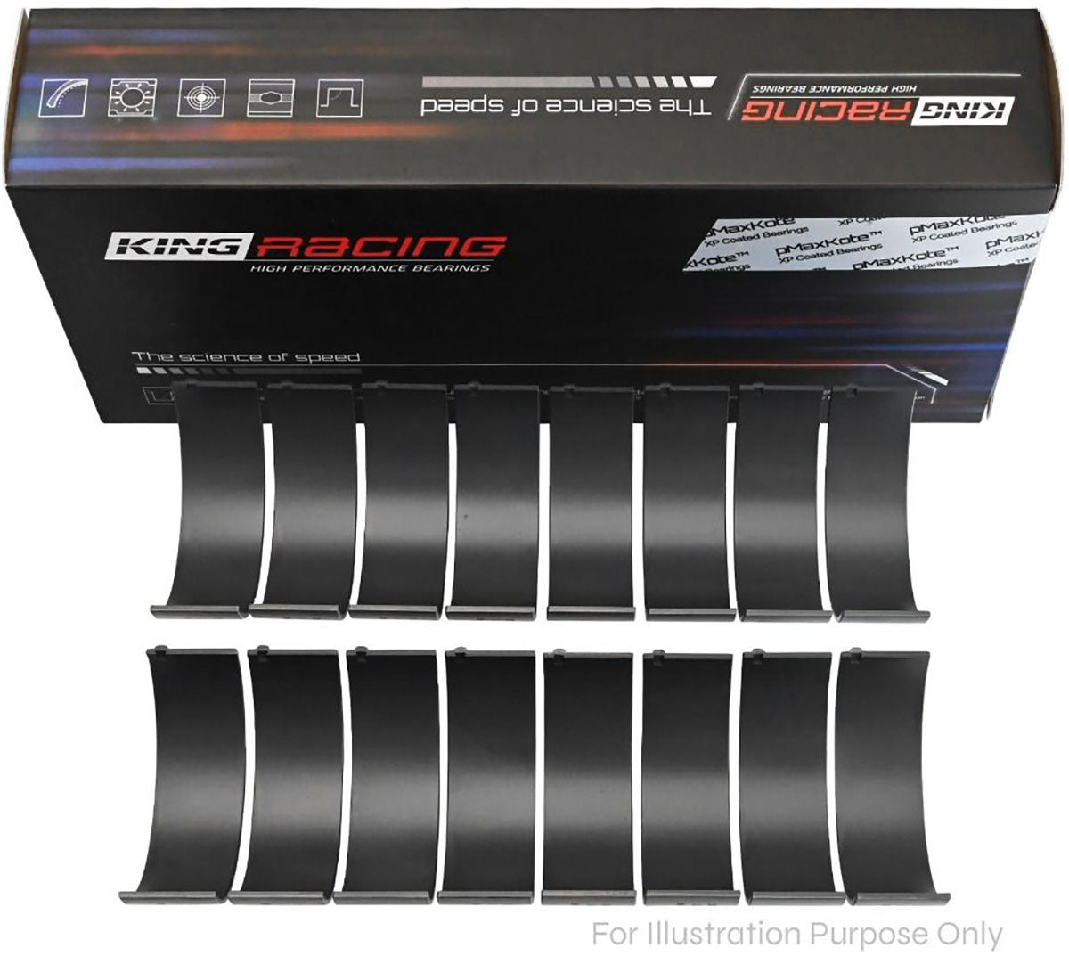 King XPC Series Conrod Bearing Set, STD With .001" Xtra Clearance - KBCR807XPNC STDX KBCR807XPNC STDX