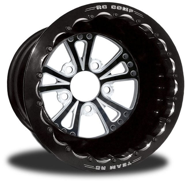 RC Comp Torx 15" x 8.5" Wheel, Black, Single Beadlock - RCCSB40X1B1E-01B RCCSB40X1B1E-01B