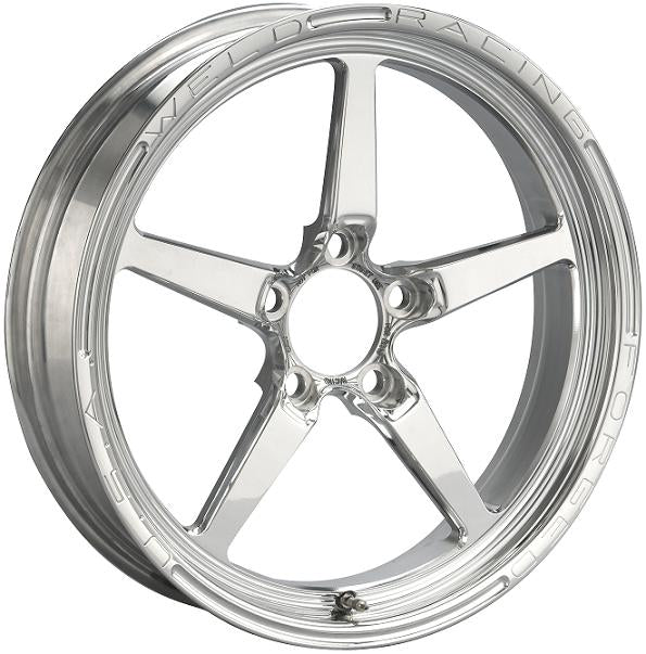 WELD Aluma-Star 17 x 4.5" 1-Piece Front Wheel, Black - WE88-1704254