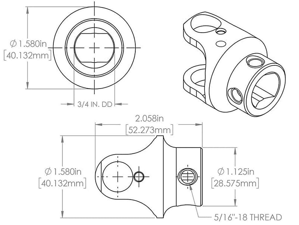 Flaming River Billet Universal Joint - FR2563