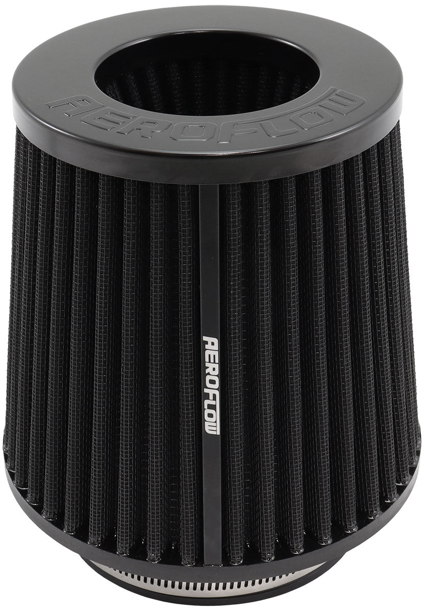 Aeroflow Universal 4",3.5" & 3" Clamp-On Steel Top Inverted Tapered Pod Filter with Black End - AF2711-1001 AF2711-1001