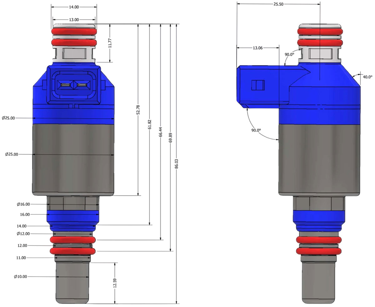 Atomizer Fury SD220 EV1 Fuel Injector - ATOBAT-SD220