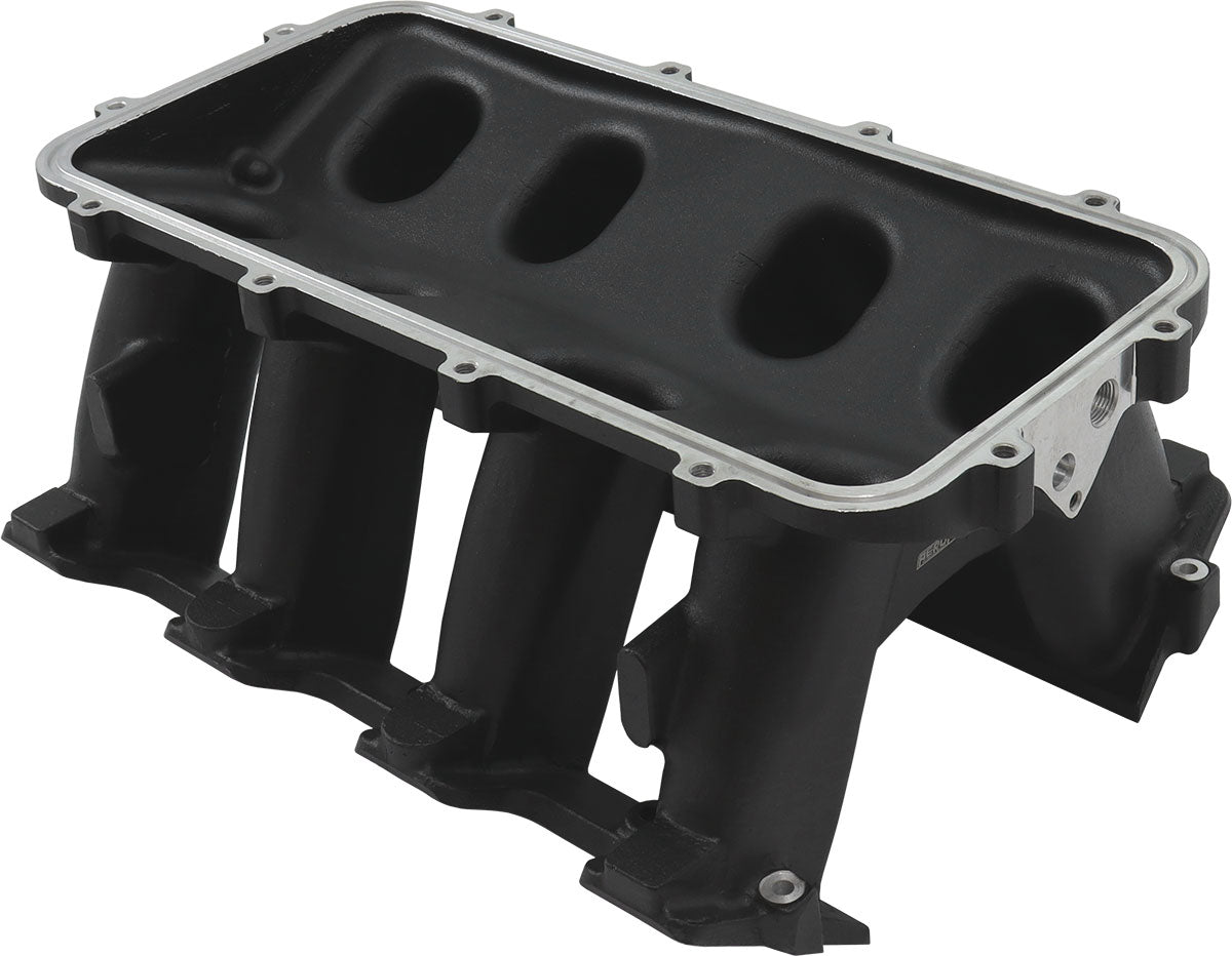 Aeroflow Hi Rise NON-EFI GM LS Cathedral Port Intake Manifold Base, Black Finish - AF6279-5002