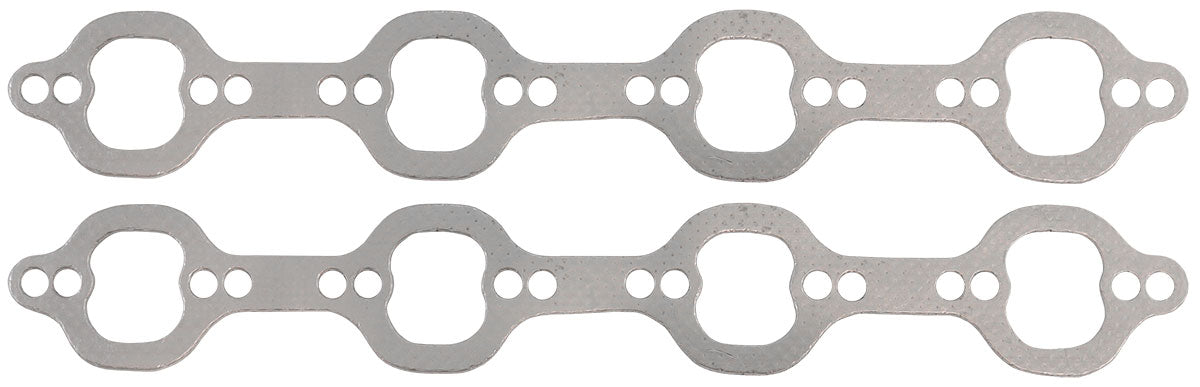 Aeroflow Small Block Ford Windsor Perforated Steel Exhaust Gaskets - AF1854-1512-2 AF1854-1512-2