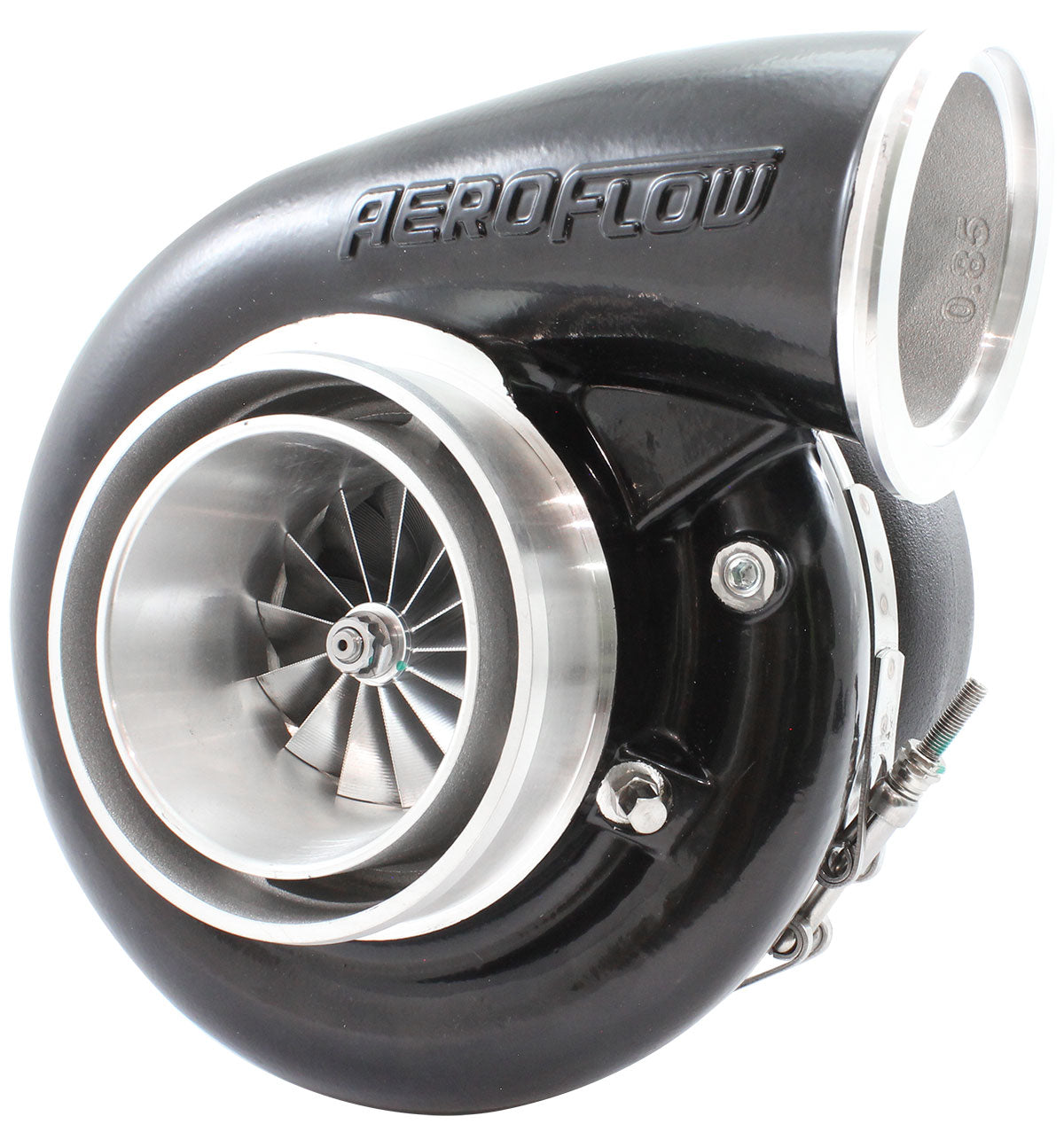 Aeroflow BOOSTED 7682 V-BAND 1.28 Turbocharger 1500HP, Hi Temp Black Finish - AF8005-4099BLK
