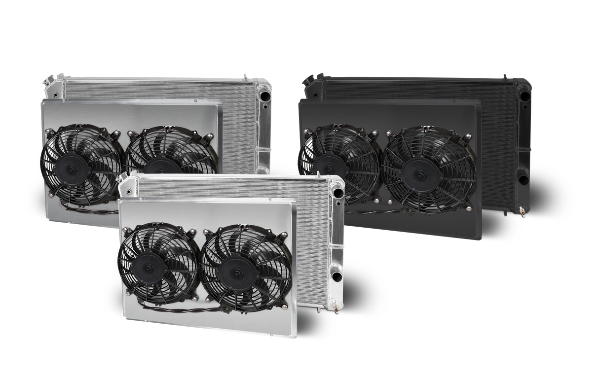AFCO 1970-81 Camaro Lsx Double Pass Crossflow Aluminum Radiator and Shroud - 84255-B-DB-Y 84255-B-DB-Y