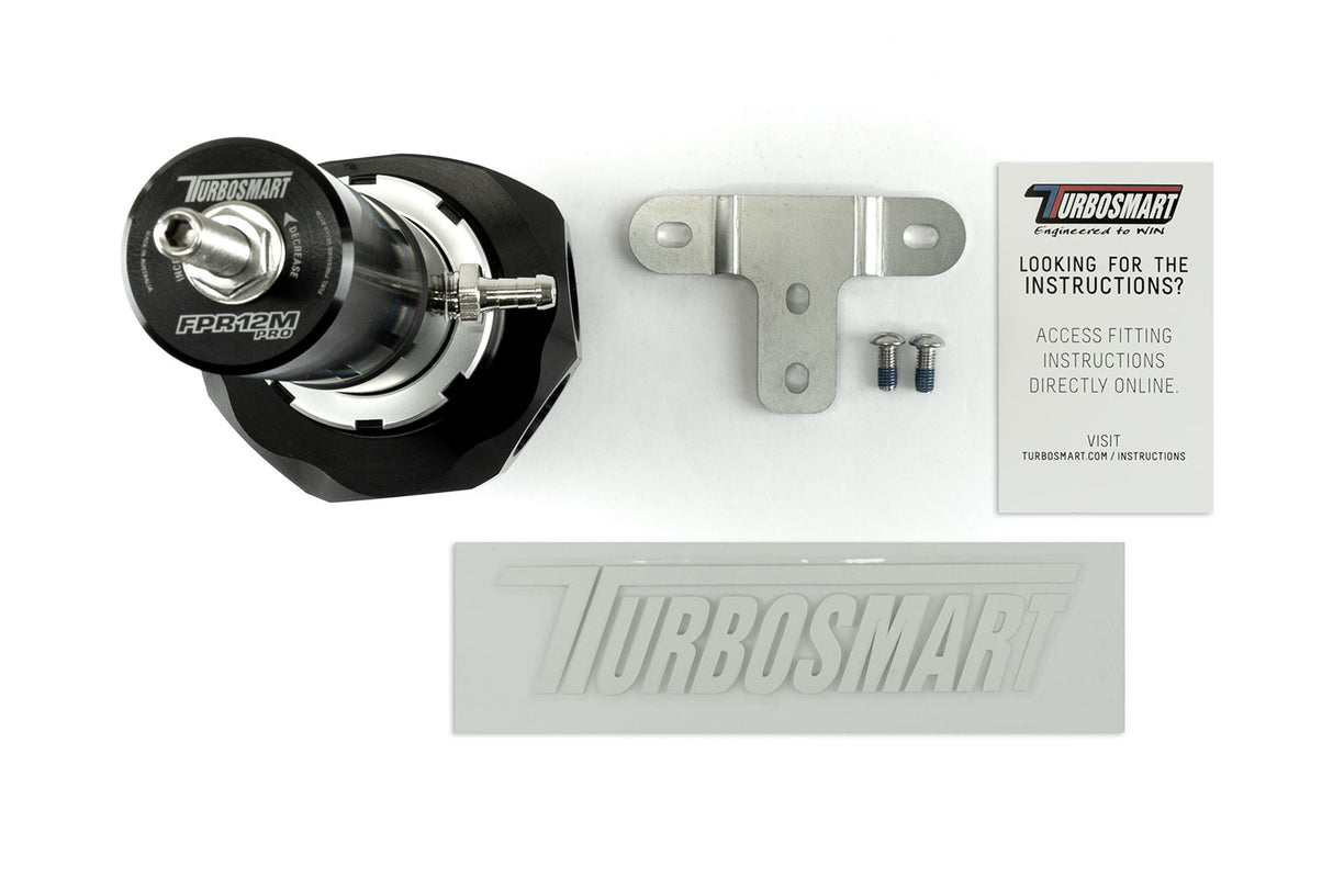 Turbosmart FPR12M Pro - Fuel Pressure Regulator - Black - TS-0404-1352