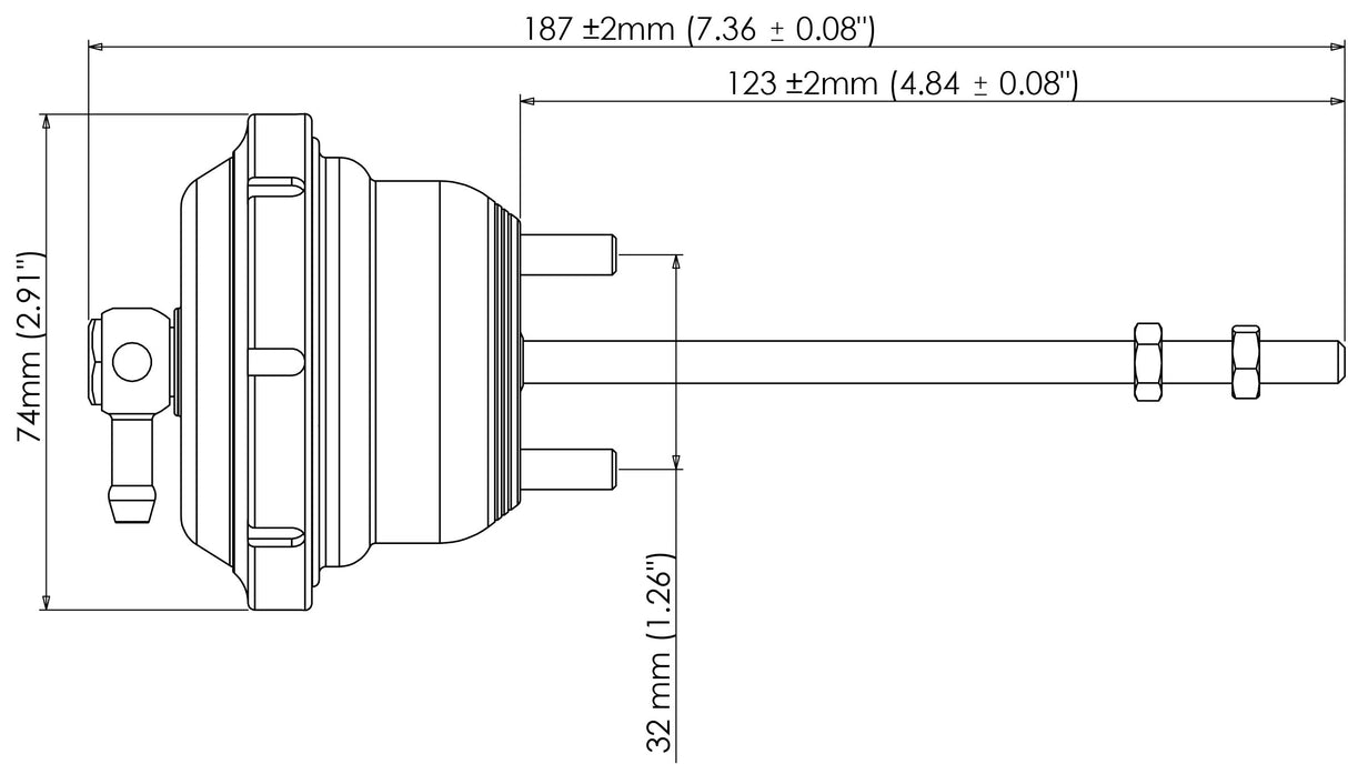 Turbosmart IWG75 BW B1 Single scroll 14 PSI - TS-0620-1142