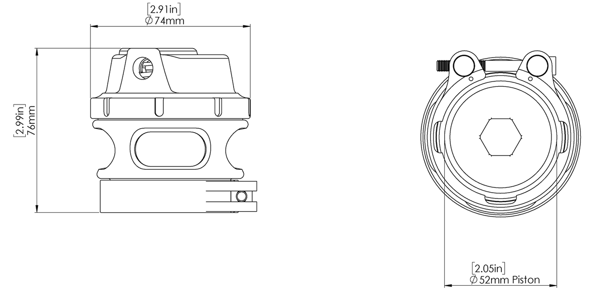 Turbosmart BOV RacePort Female GenV - Red - TS-0204-1144