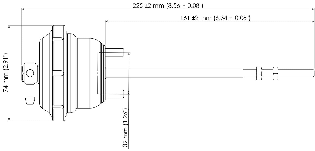 Turbosmart IWG75 BW B2 Single/Twin scroll 14 PSI - TS-0620-3142