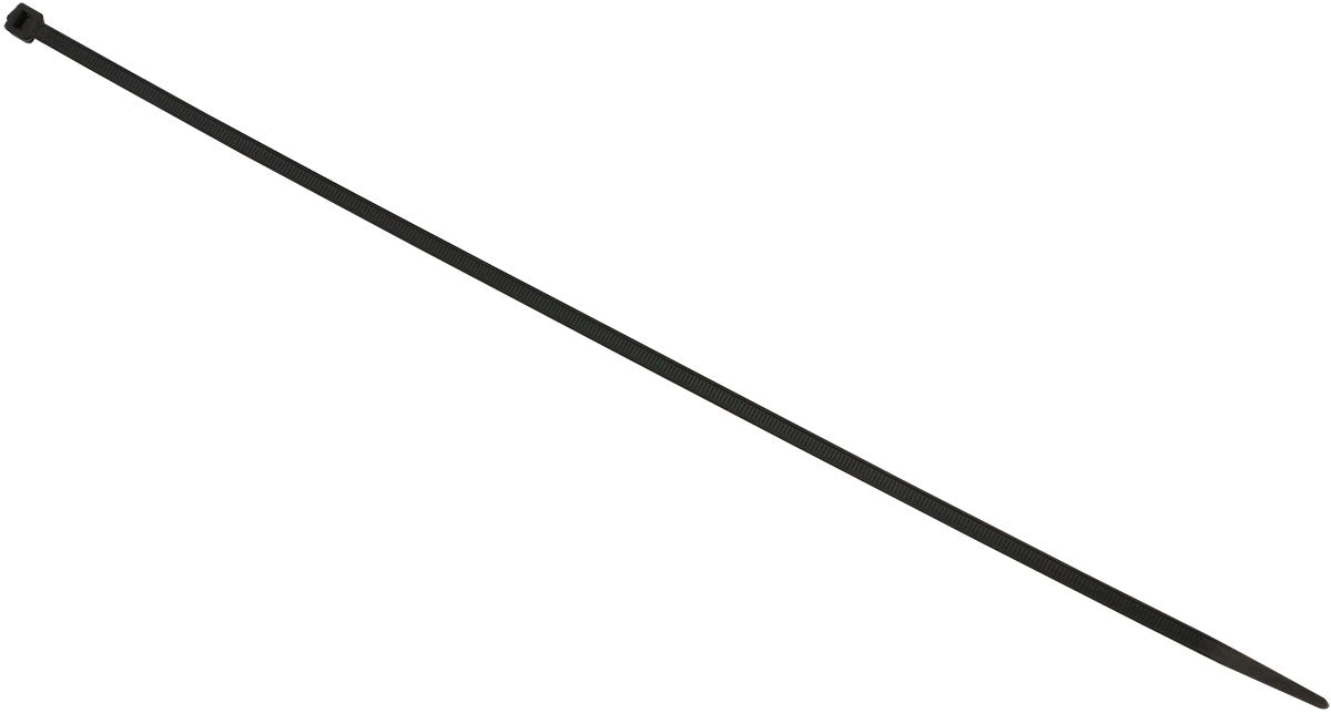 Aeroflow Heat Resistant Cable Ties 4.8mm Wide x 380mm Long - 1000 Pack Nylon 46 Material, Black Colour (AF98-4838-1000)
