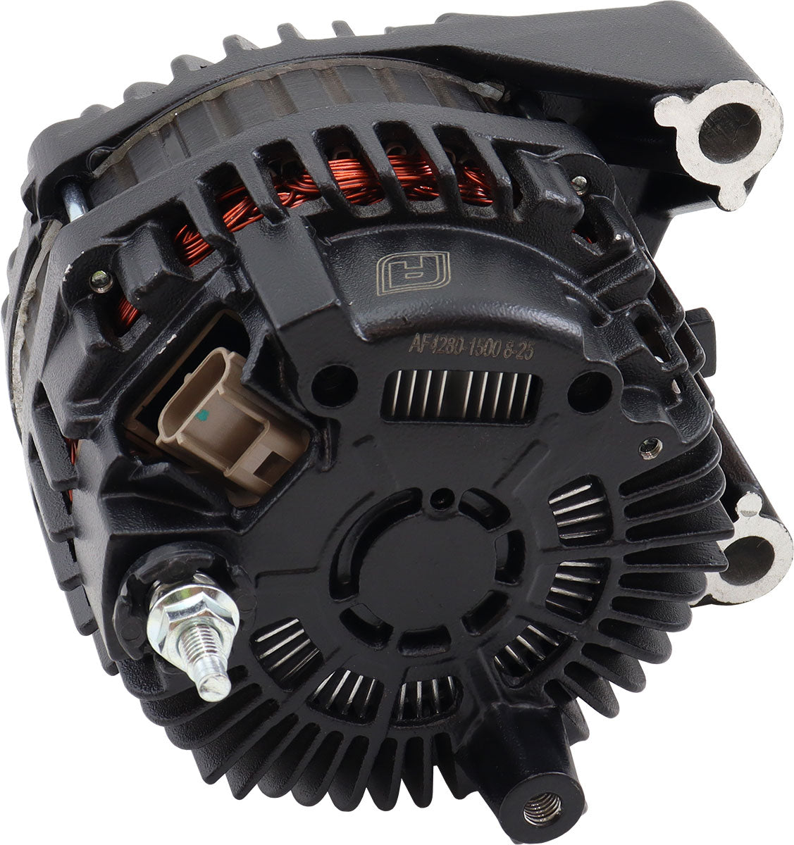 Aeroflow 190 AMP High Output Direct Fit Alternator - Black Finish - AF4280-1500