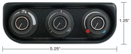 Vintage Air Under-Dash Control Panel, Black - VA492050