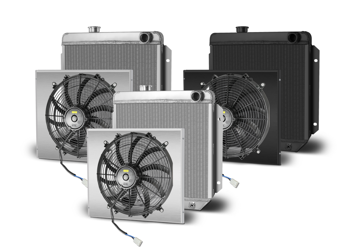 AFCO 1964.5-66 Mustang Aluminum Radiator and Shroud - Driver Side - 81276-B-SB-Y 81276-B-SB-Y