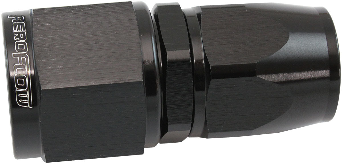 Aeroflow 200 Series Teflon Style One Piece Straight Stepped Hose End -10AN to -8 Hose Black Finish. Suits 200 & 250 Series Hose (AF201-08-10DBLK) AF201-08-10DBLK