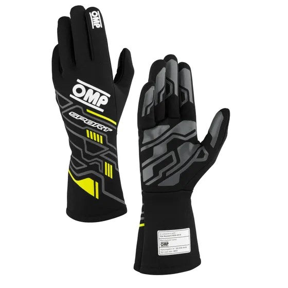 OMP Sport Gloves - Black/Yellow