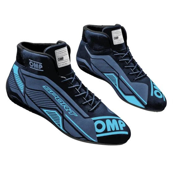 OMP Sport Boots - Black/Cyan