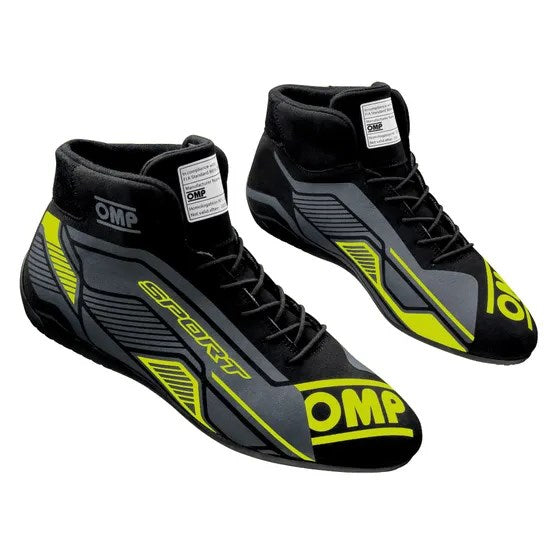 OMP Sport Boots - Black/Yellow