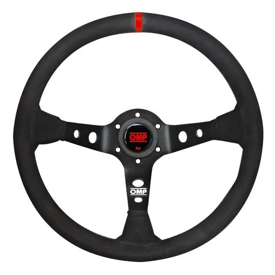 OMP Steering Wheel Corsica – 330mm Leather with Red Stitching