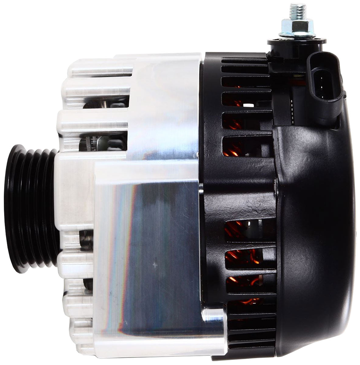 Mechman Billet S Series 240 Amp Racing Alternator, Machined Finish - MMB8206240M