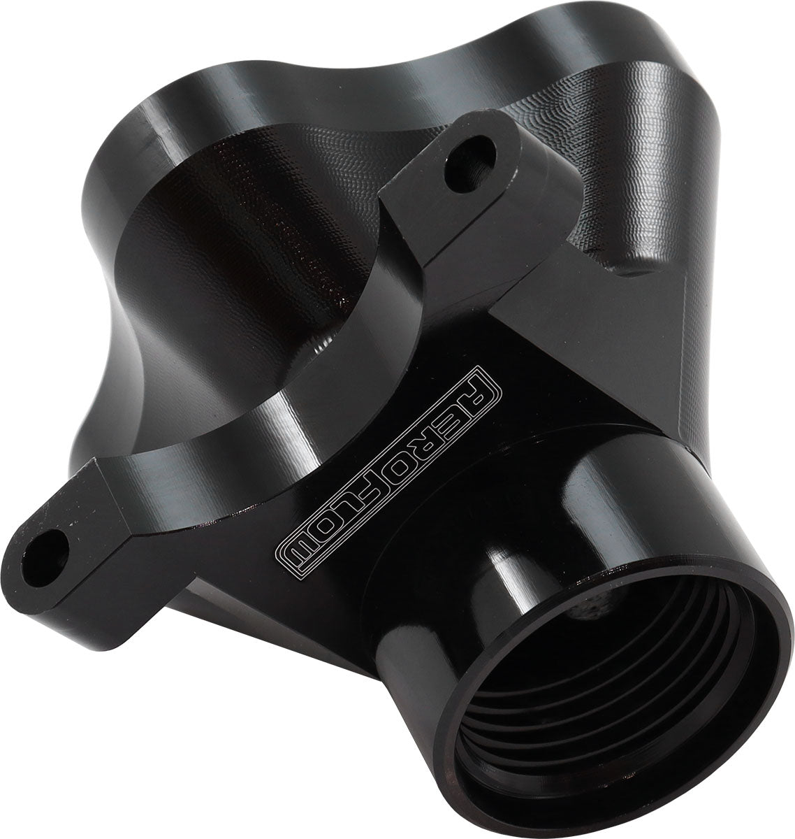 Aeroflow 5 Port Inline Distribution Block - Black Finish - AF936-12-08BLK