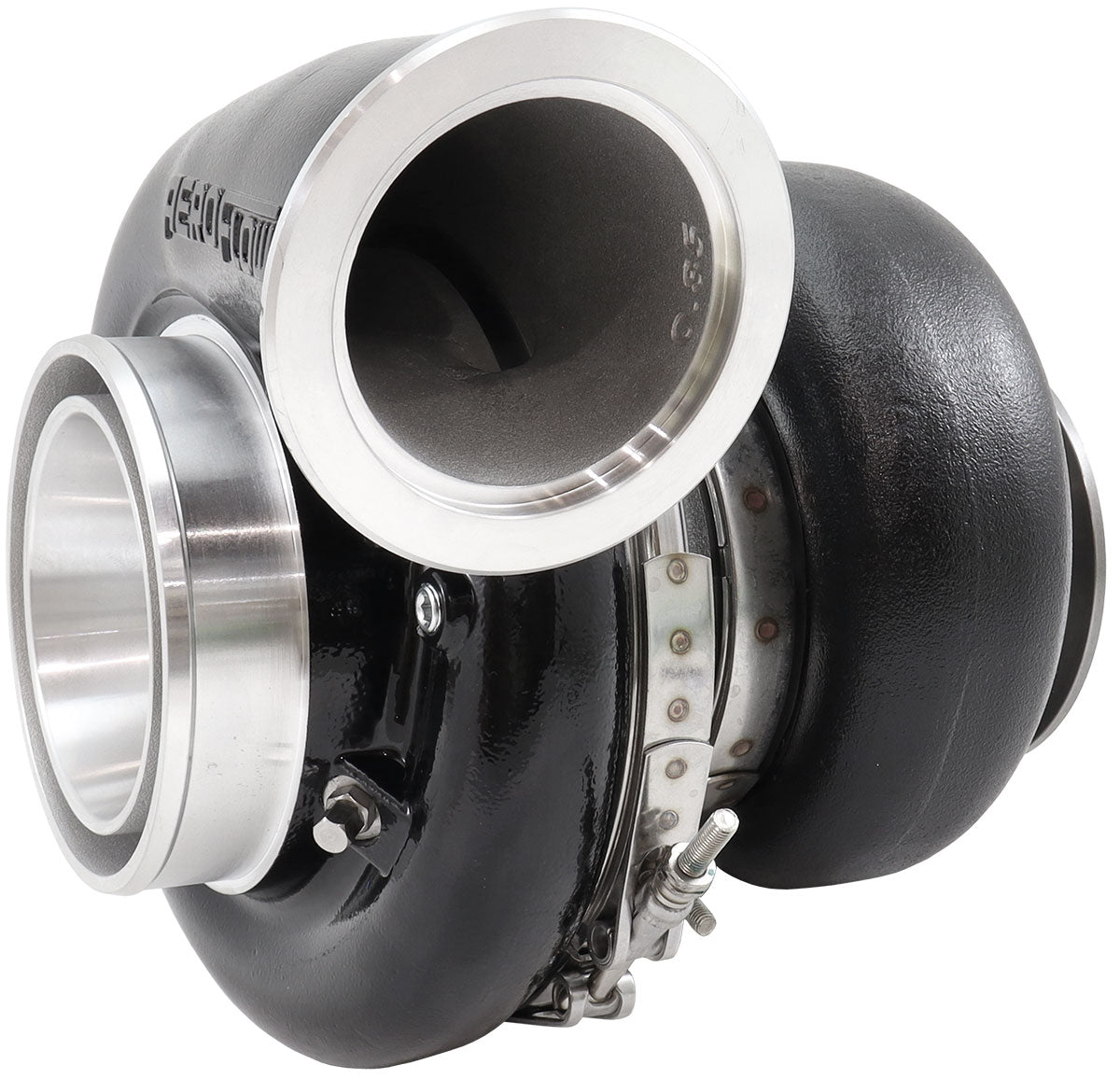 Aeroflow BOOSTED 8082 V-BAND 1.28 Turbocharger 1600HP, Hi Temp Black Finish - AF8005-4206BLK