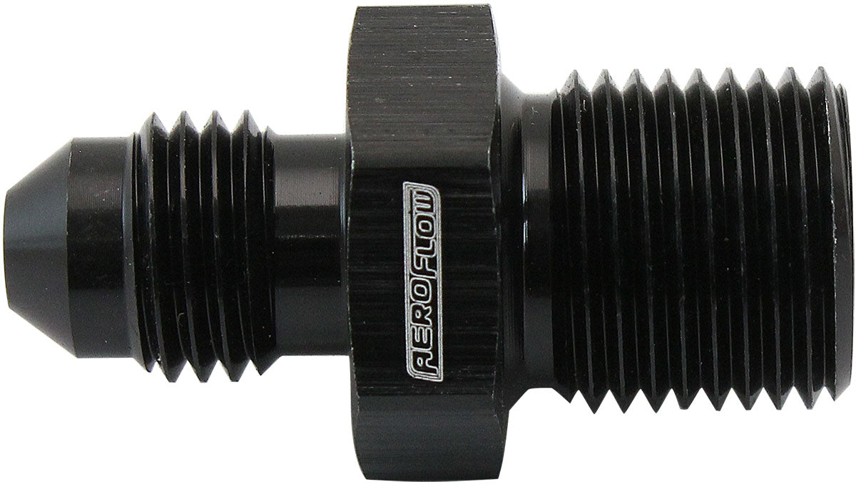 Aeroflow Metric to Male Flare Adapter M14 x 1.25mm to -6AN Blue Finish (AF742-04BLK) AF742-04BLK
