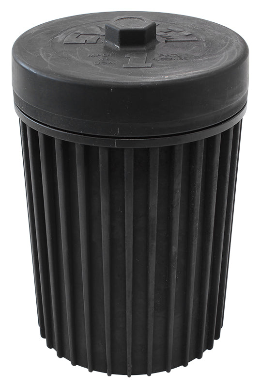 System 1 Spin On Oil Filter 6" Long Black Anodized with Univ Threads & Viton O-Rings - SY211-510571-1 SY211-510571-1