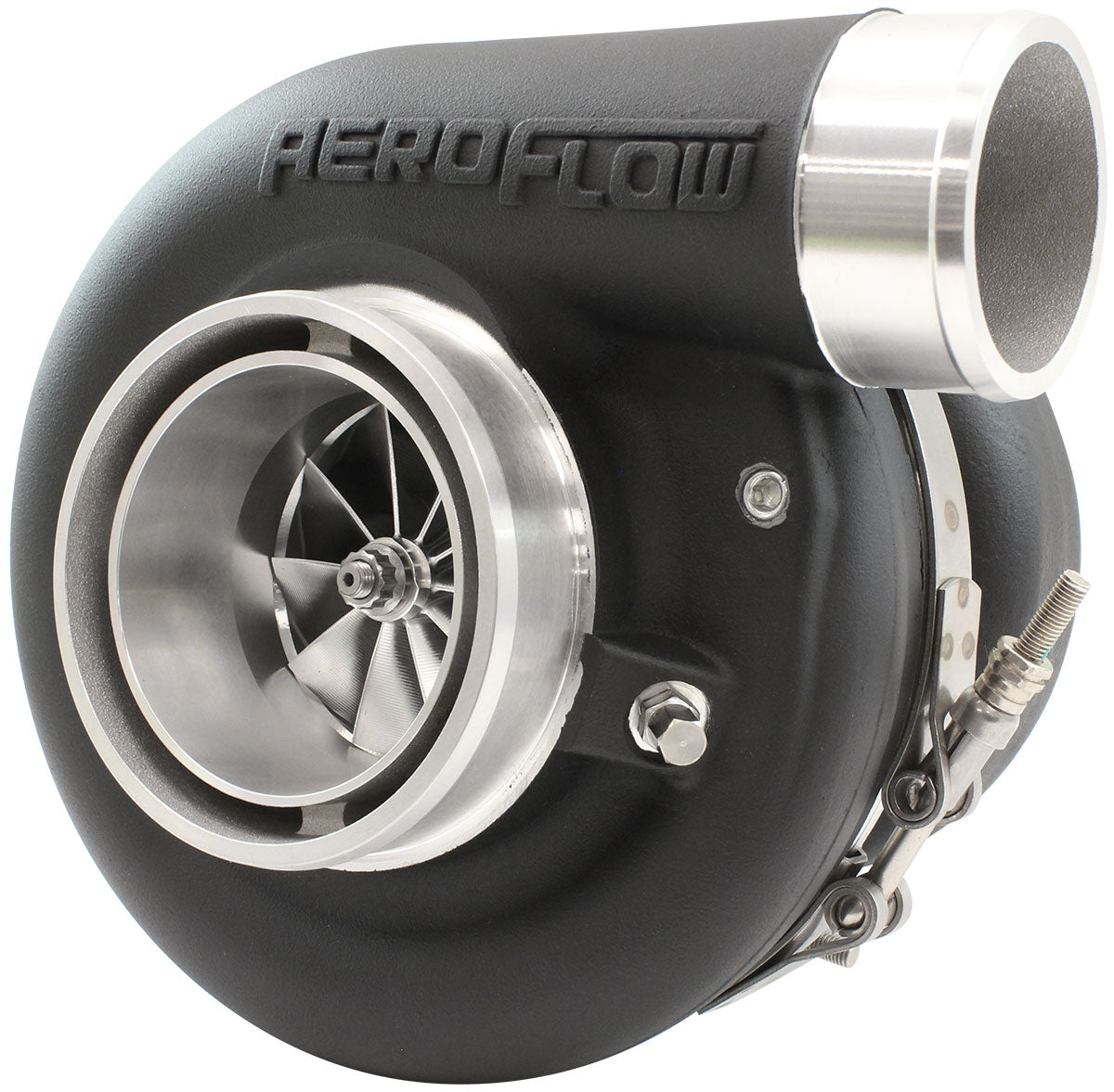 Aeroflow BOOSTED 7170 Conversion V-Band 0.85 Turbocharger 1150HP, Hi Temp Black Finish - AF8005-4029BLK