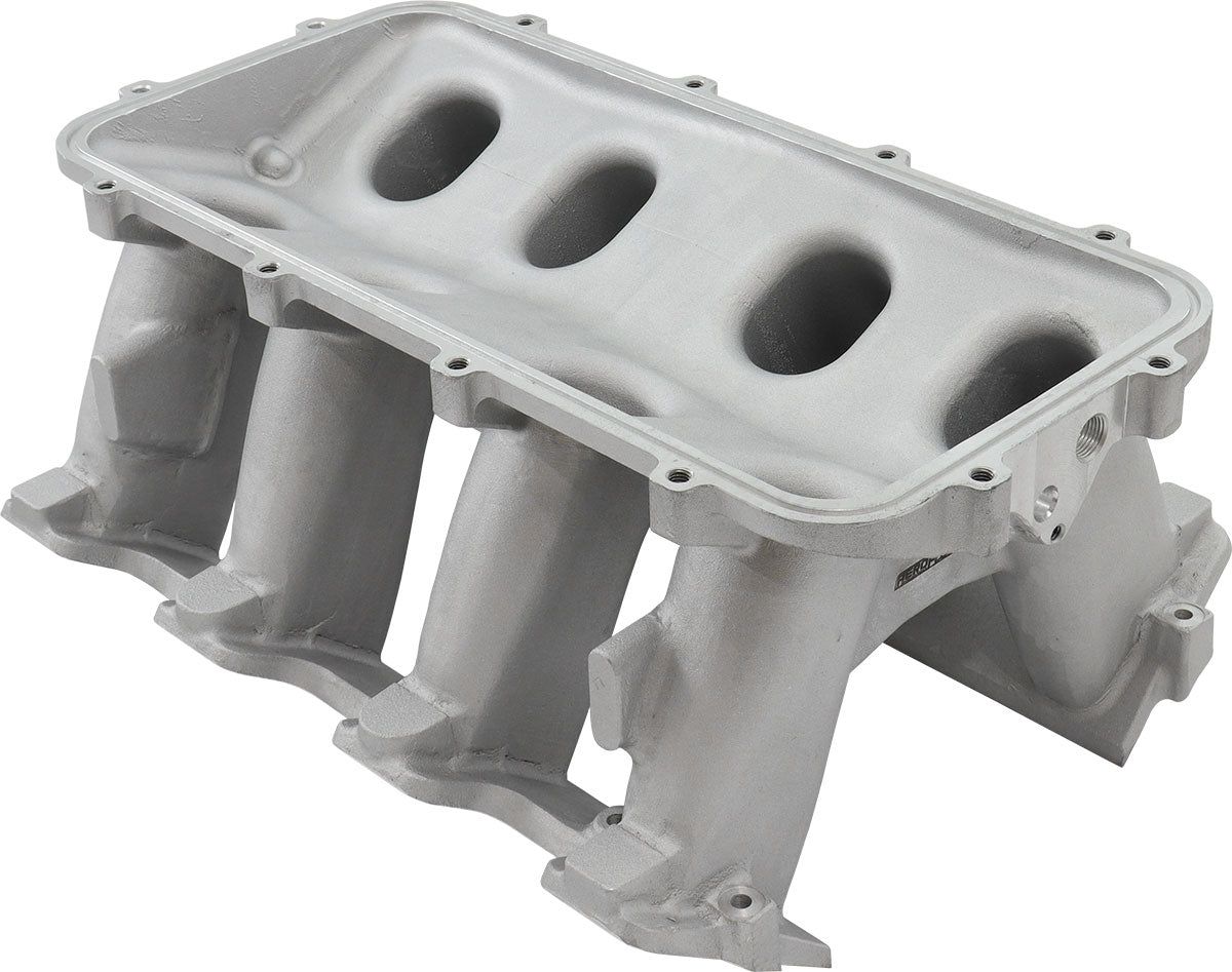 Aeroflow Hi Rise NON-EFI GM LS Cathedral Port Intake Manifold Base, Natural Cast Finish - AF6079-5002