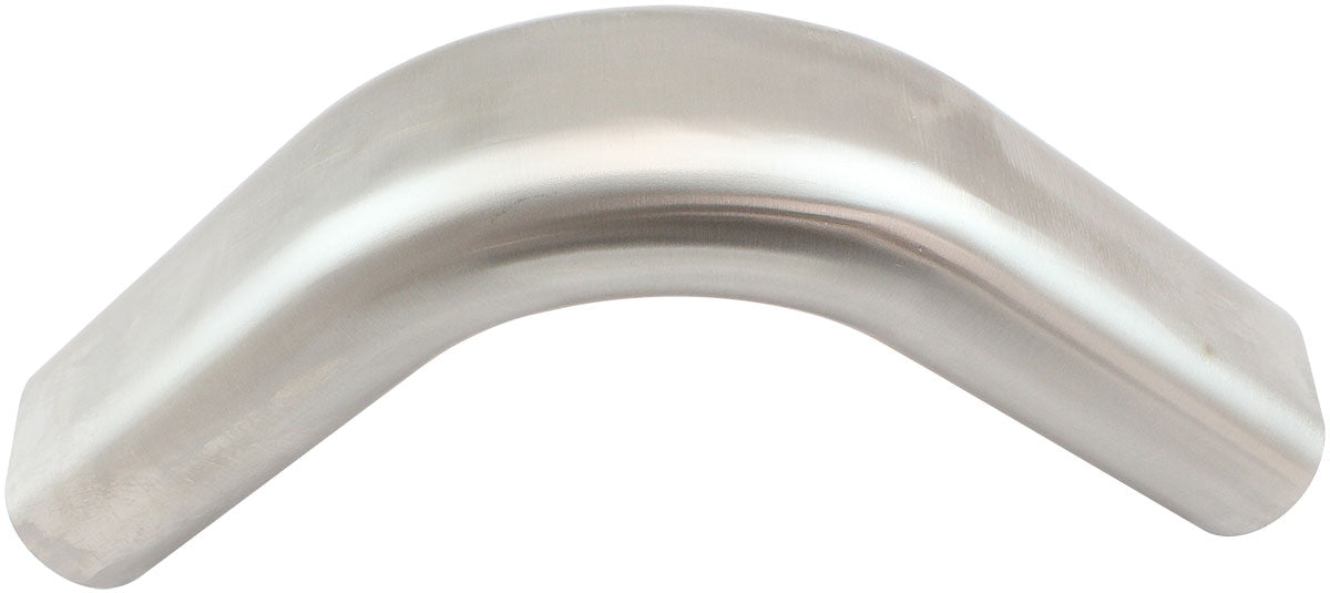 Aeroflow Stainless Steel 3-1/2" Oval Tube, 90 Degree Angle Vertical Pipe - AF9409-3500 AF9409-3500