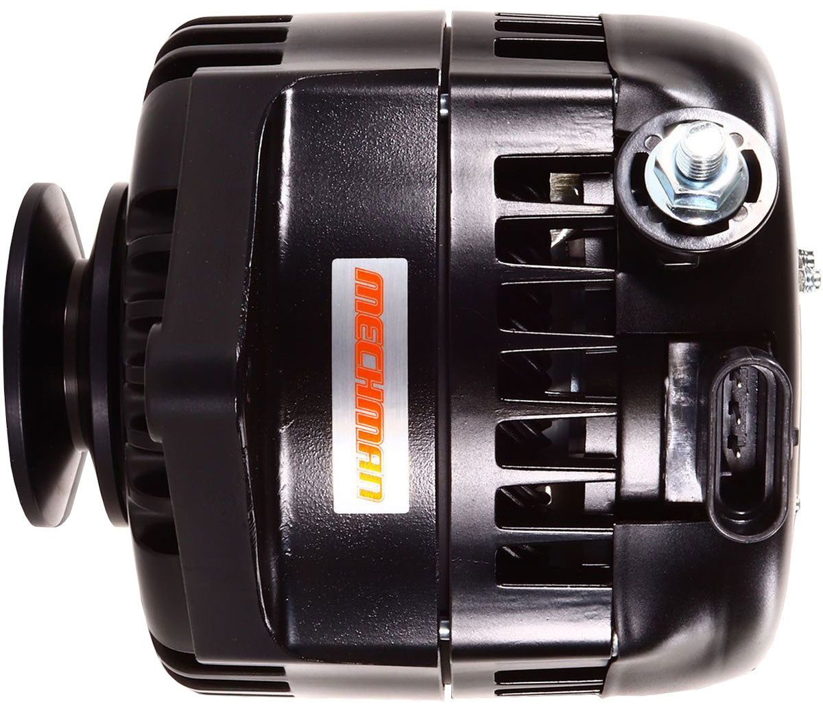 Mechman S Series 170 Amp Racing Alternator, Black Finish - MM7127170B