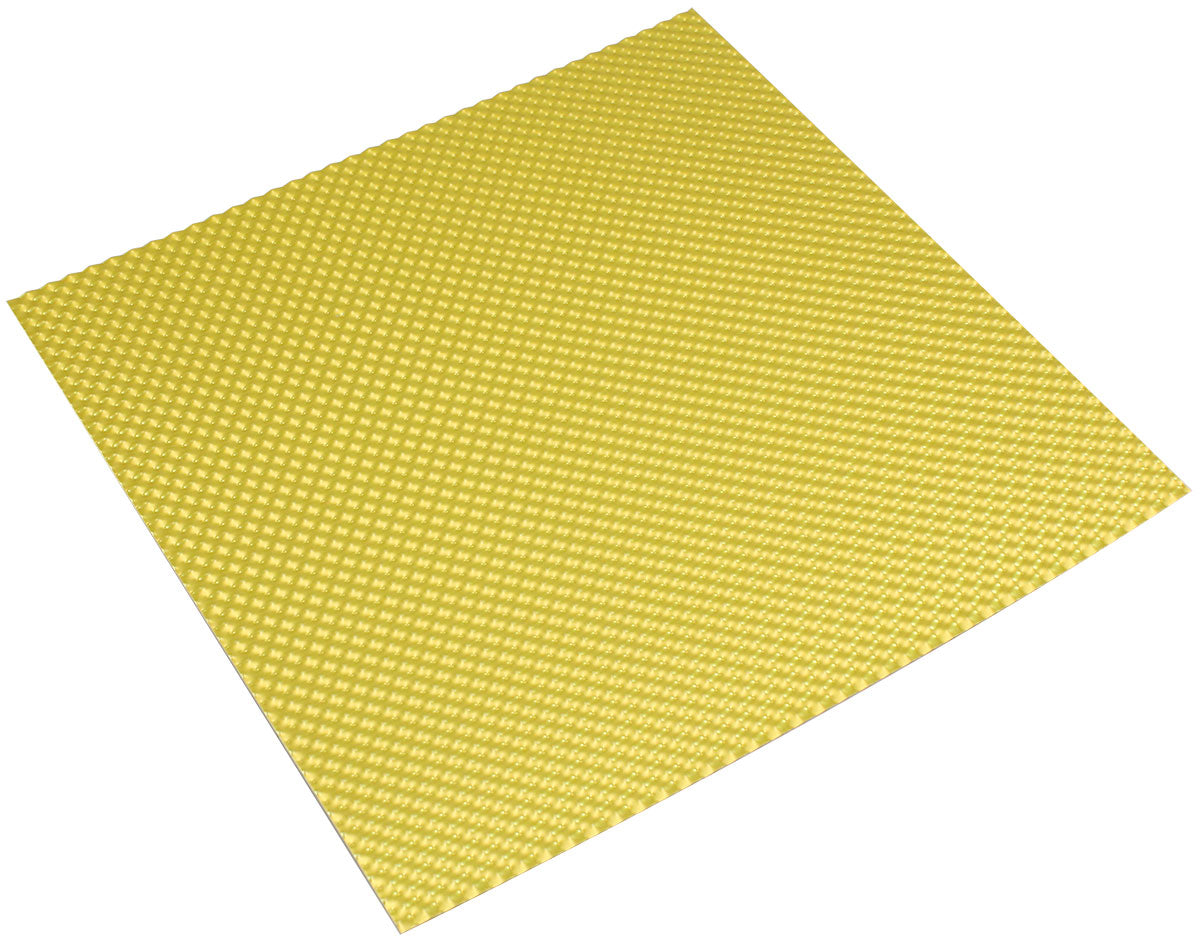 Aeroflow Aluminium Embossed Heat Shield - Gold Finish 12" x 12" (304.80mm x 304.80mm) (AF91-4580G) AF91-4580G