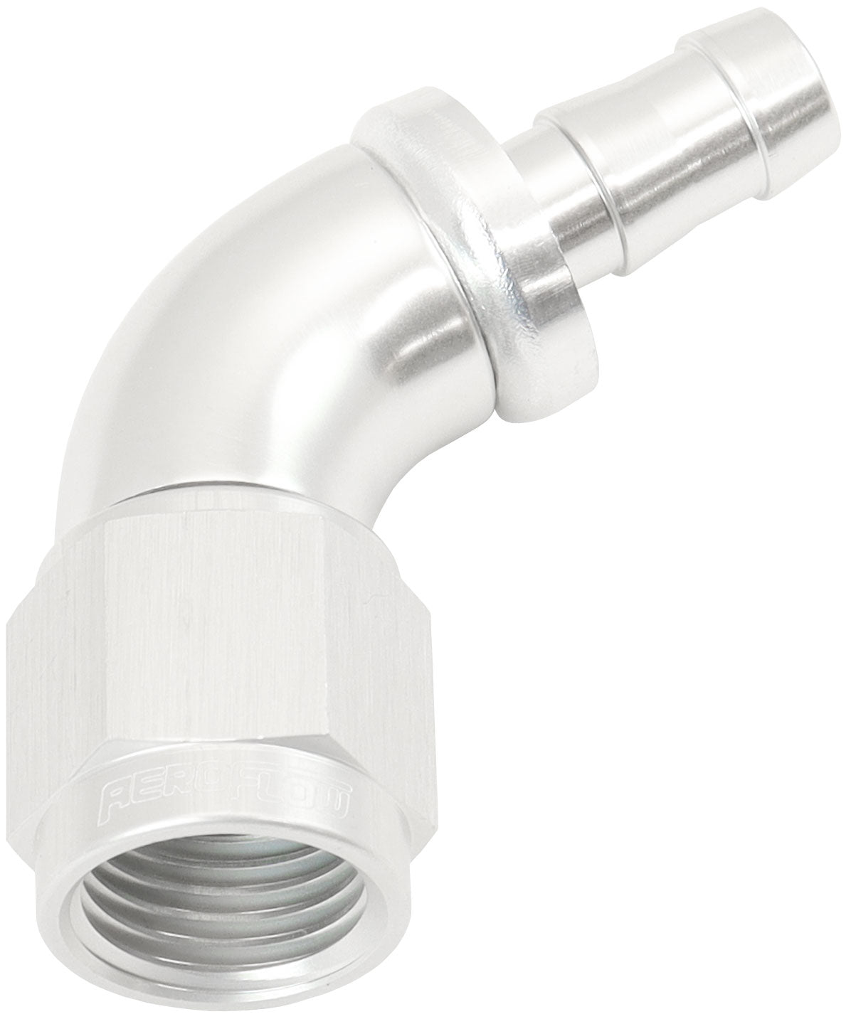 Aeroflow 510 Series Full Flow Tight Radius Push Lock 60° Hose End -6AN To 5/16" (8mm) Barb - AF518-06-05S AF518-06-05S