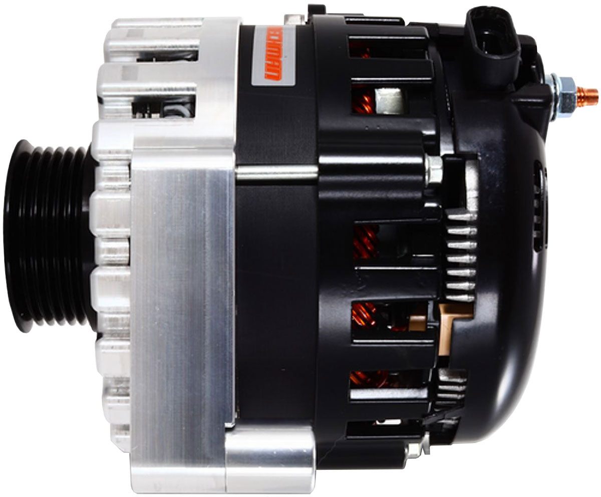Mechman Billet Elite Series 250 Amp Racing Alternator, Machined Finish - MMB8206250M