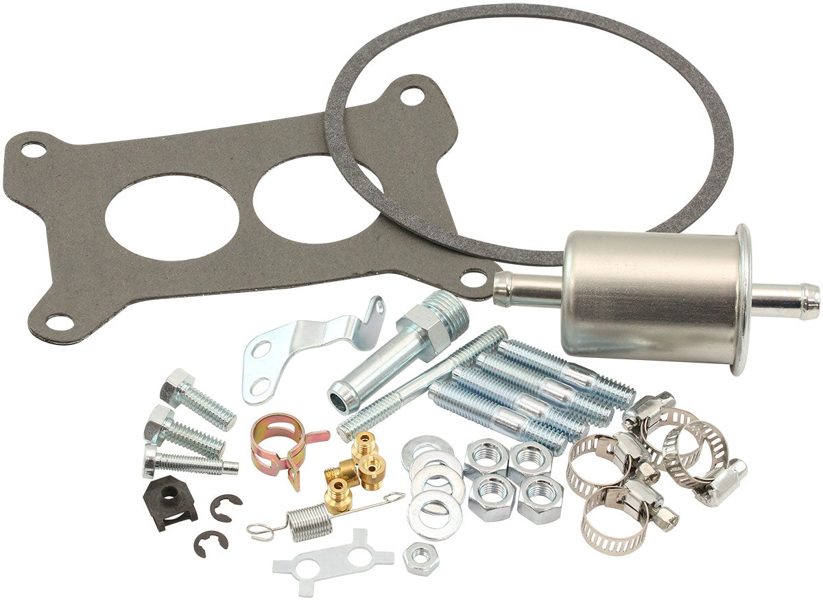 Aeroflow 500cfm 2-Barrel Street Carburettor Manual Choke, Silver Finish (AF5110-1500)