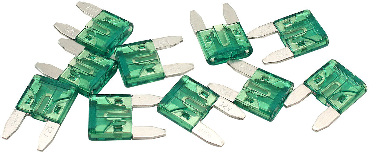 Aeroflow 30 AMP Mini Blade Fuses – 10 Pack - AF49-4022 AF49-4022
