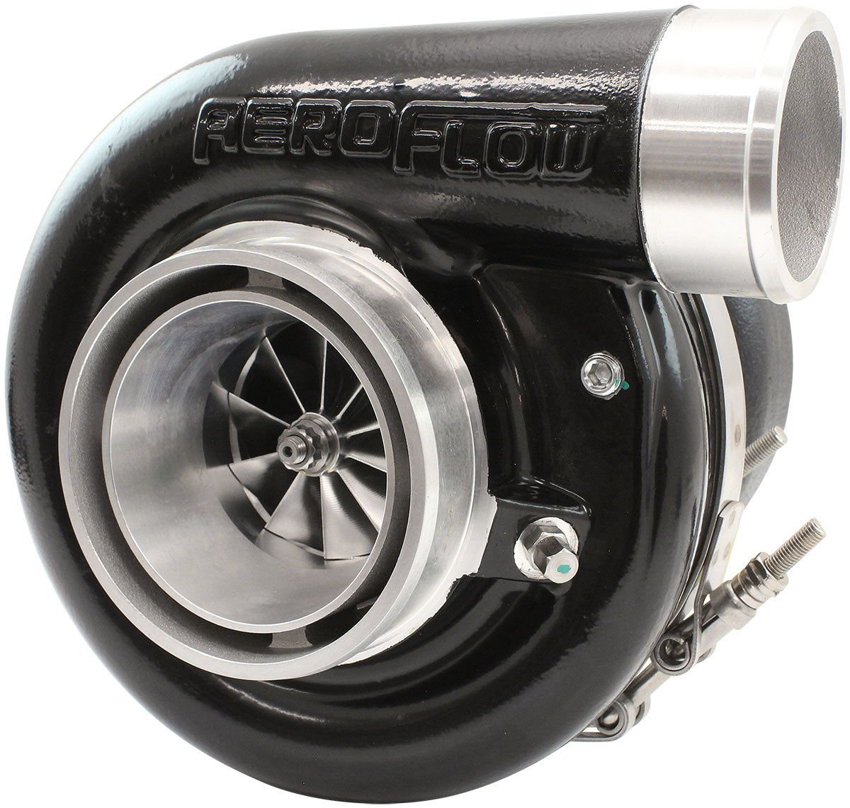 Aeroflow BOOSTED 6270 V-Band 0.85 Turbocharger 900HP, Black Finish - AF8005-4059BLK
