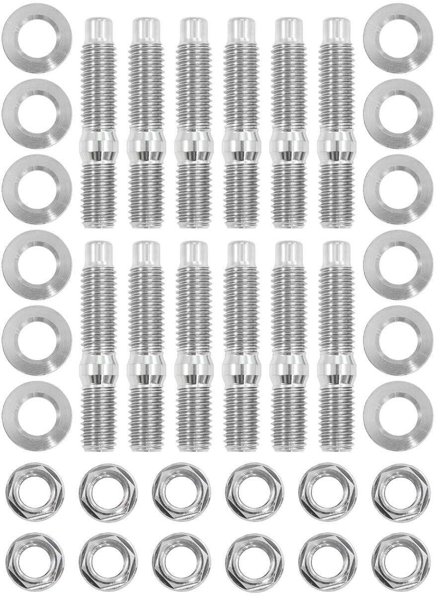 Aeroflow Ttianium 6 Point Hex Header Stud Kit - AF3699-2001 AF3699-2001