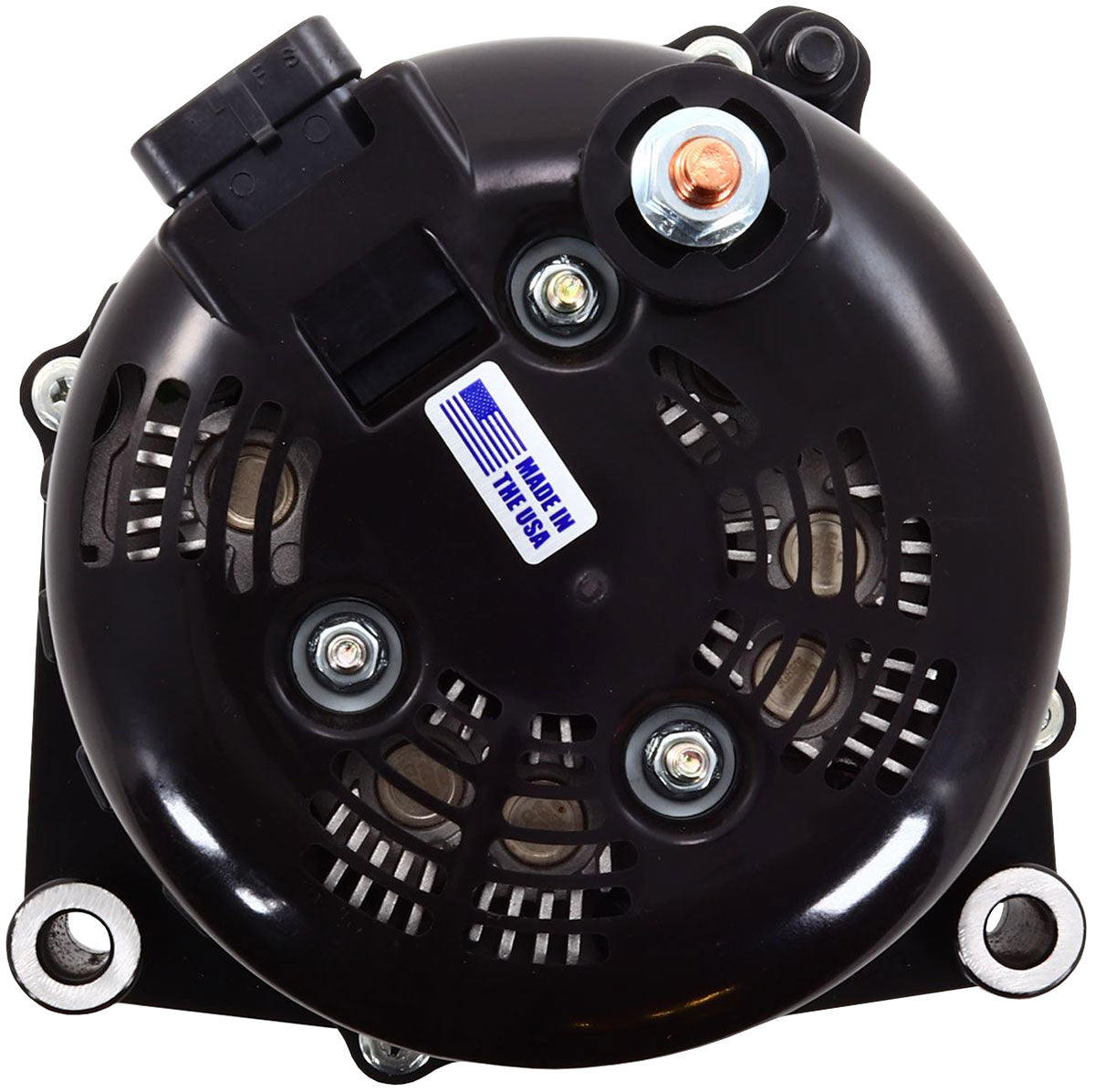Mechman Billet Elite Series 250 Amp Racing Alternator, Black Finish - MMB8206250B