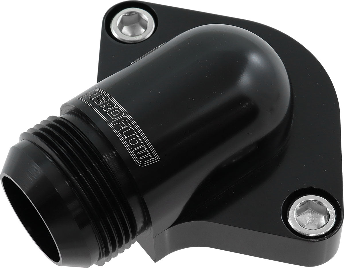 Aeroflow Billet Low Profile -20AN Thermostat Housing - Black - AF64-2334BLK AF64-2334BLK